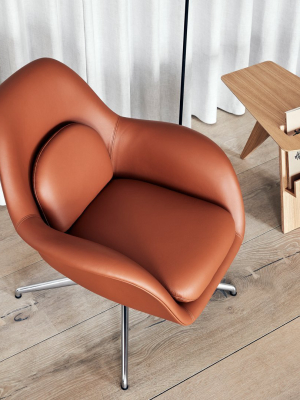 Swoon Lounge Swivel Chair - Petit - Leather Shell