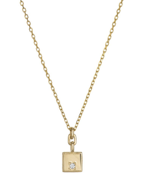 Square Diamond Mirror Pendant