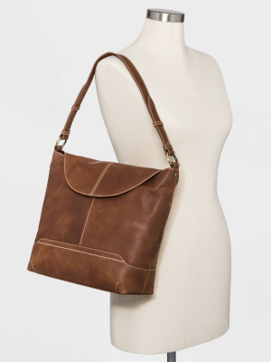 Bolo Elaina Flap Hobo Handbag - Leather