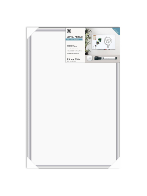 23" X 35" Magnetic Dry Erase Board - Aluminium Frame With Marker - U-brands