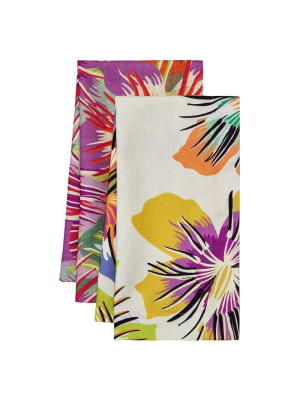 Mode Living Barbados Tropical Print Napkins - Set Of 4