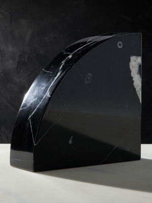 Sharp Black Marble Magnetic Knife Block