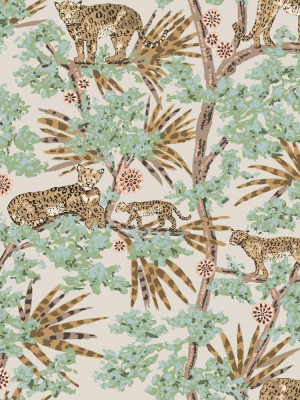 Leopards Wallpaper Sample Swatch