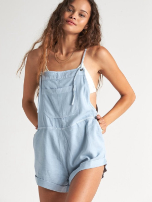Billabong <br> Wild Pursuit Short Overall Romper <br><small><i> (more Colors Available) </small></i>