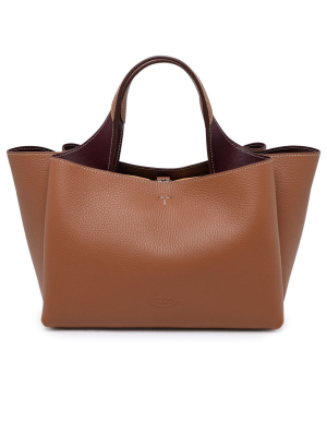 Tod's Logo Embossed Tote Bag