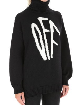 Off-white Roll Neck Sweater