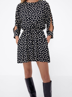 Micro Dot Mini Dress