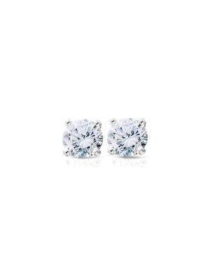 Pompeii3 1 1/4ct Diamond Studs 14k White Gold