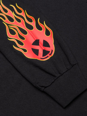 Bounty Hunter Flames L/s Tee - Black