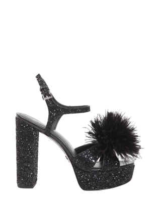 Michael Michael Kors Glitter Embellished Platform Sandals