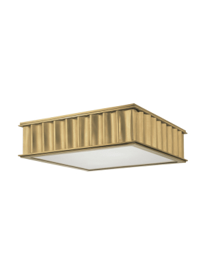 Middlebury 2 Light Flush Mount Aged Brass