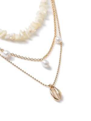 Shell Layered Necklace*