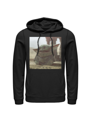 Men's Star Wars The Mandalorian The Child Square Frame Pull Over Hoodie