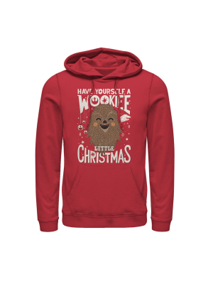 Men's Star Wars Christmas Have Yourself A Wookie Pull Over Hoodie