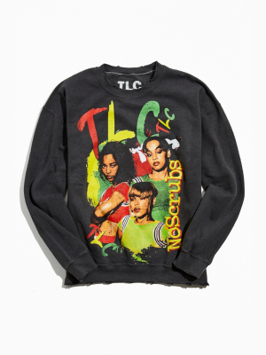 Tlc Distressed Pigment Dyed Crew Neck Sweatshirt