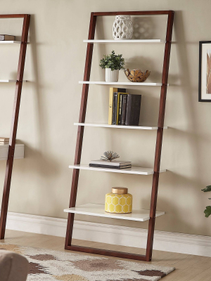 28" Phyliss White Metal Leaning Ladder Shelves - Inspire Q