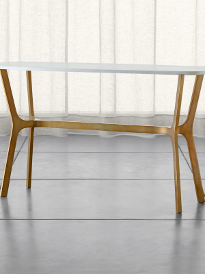 Elke Marble Console Table With Brass Base