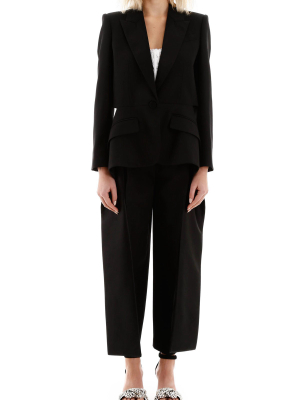 Alexander Mcqueen Drape Detail Blazer