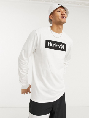 Hurley Core One And Only Boxed Long Sleeved T-shirt In White