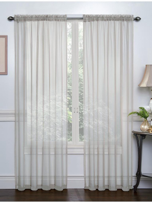 Goodgram 2 Pack: Goodgram Ultra Luxurious Sheer Voile Curtains - Silver -