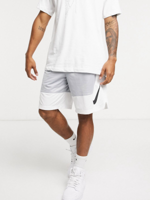 Nike Basketball Asym Shorts In White