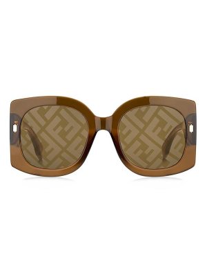 Fendi Eyewear Oversize Square Frame Sunglasses