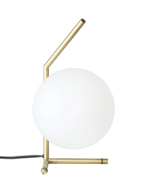 Modern Brass Ball Table Lamp - Low