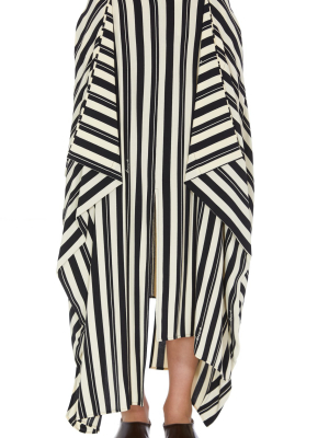 Loewe Striped Asymmetric Skirt