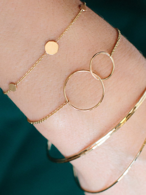 14k Mixed Circles Bracelet