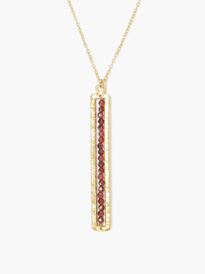 Red Garnet And Gold Sedona Necklace