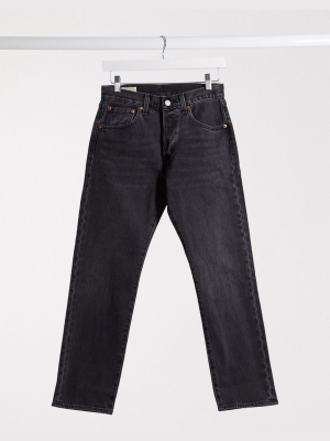 Levi's 501 '93 Cropped Straight Fit Jeans In Washed Black