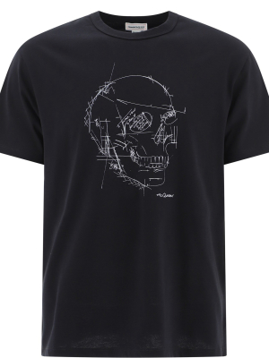 Alexander Mcqueen Skull Printed Crewneck T-shirt