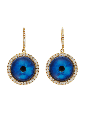 Deep Blue Eye Earrings L