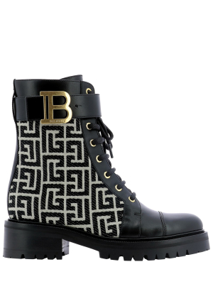 Balmain Ranger Romy Motif Lace-up Boots