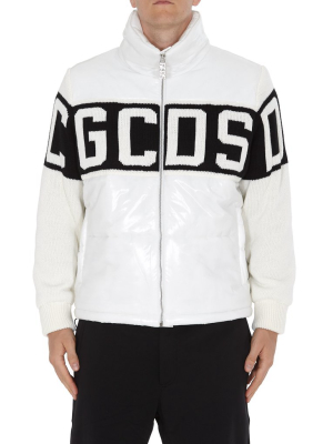 Gcds Logo Intarsia Puffer Jacket