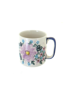 Blue Rose Polish Pottery Lilac Garden Coffee Mug