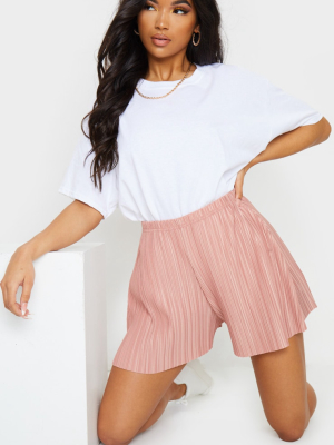 Dusty Pink Plisse Floaty Shorts