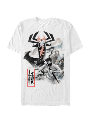 Men's Samurai Jack Aku Nature Scene T-shirt