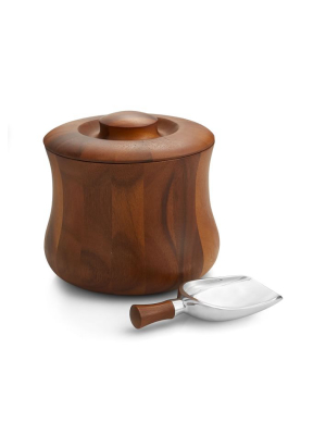 Nambe Nara Ice Bucket & Scoop