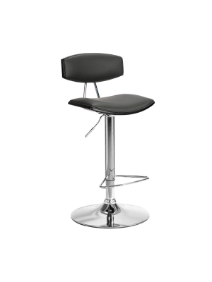 Erik Adjustable Swivel Barstool With Chrome Base - Armen Living