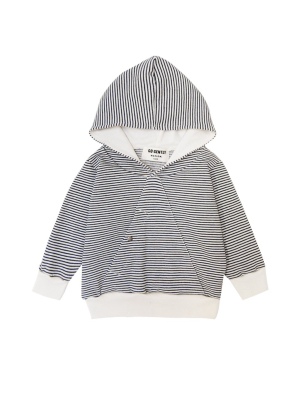 Go Gently Nation Mountain Top Hoodie- Navy/natural Stripe