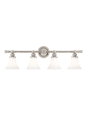 Weston 4 Light Bath Bracket Polished Nickel