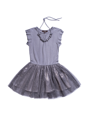 Imoga Vivian Necklace Dress - Charcoal