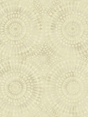 Glisten Circles Wallpaper In Pearlescent Grey And Neutrals By Seabrook Wallcoverings