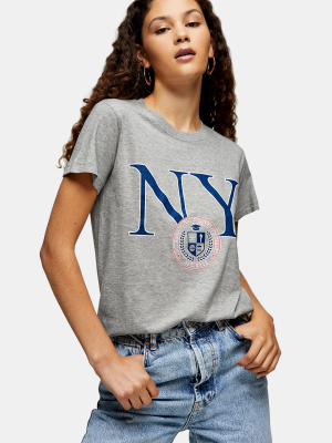 Gray Marl New York Shrunken T-shirt