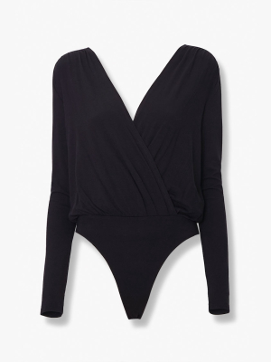 Surplice Gigot Sleeve Bodysuit