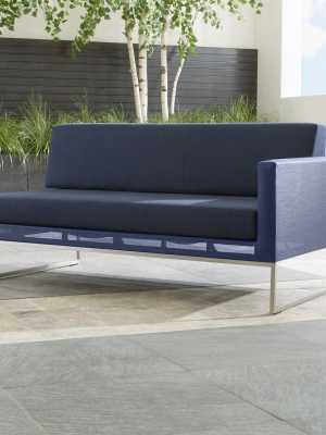 Dune Navy Right Arm Loveseat With Sunbrella ® Cushions