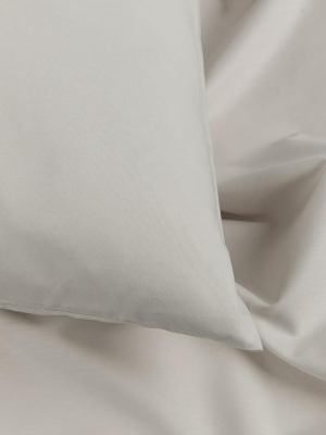 Light Grey Percale Egyptian Cotton Bedding