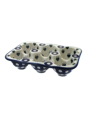 Blue Rose Polish Pottery Alyce Egg Tray - 6 Count