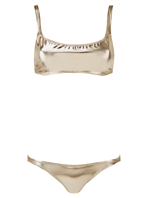 Kk White Gold Pvc Bikini